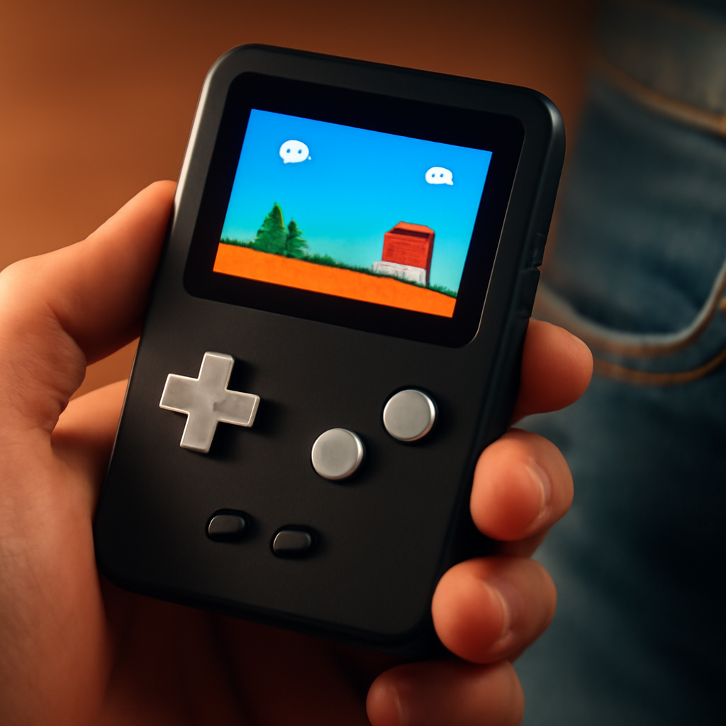 Meu segredo pra nostalgia: esse mini videogame portátil com clássicos no bolso!