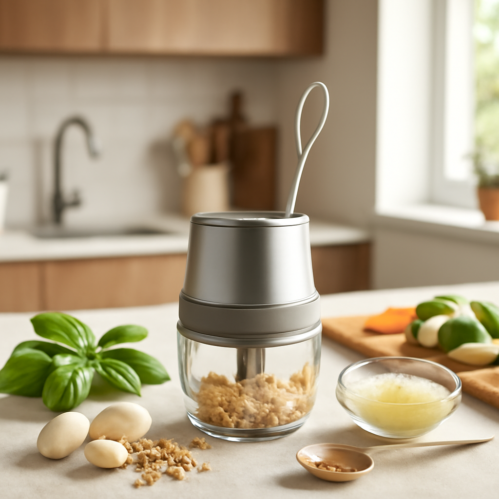 Mini processador manual: o achadinho que trouxe leveza e sabor à cozinha