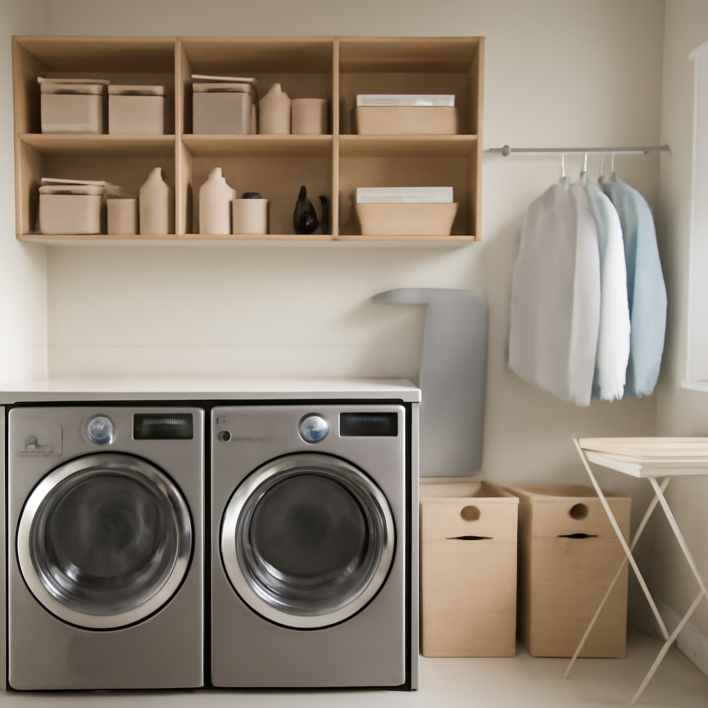 Transforme a lavanderia em um centro de praticidade para sua rotina