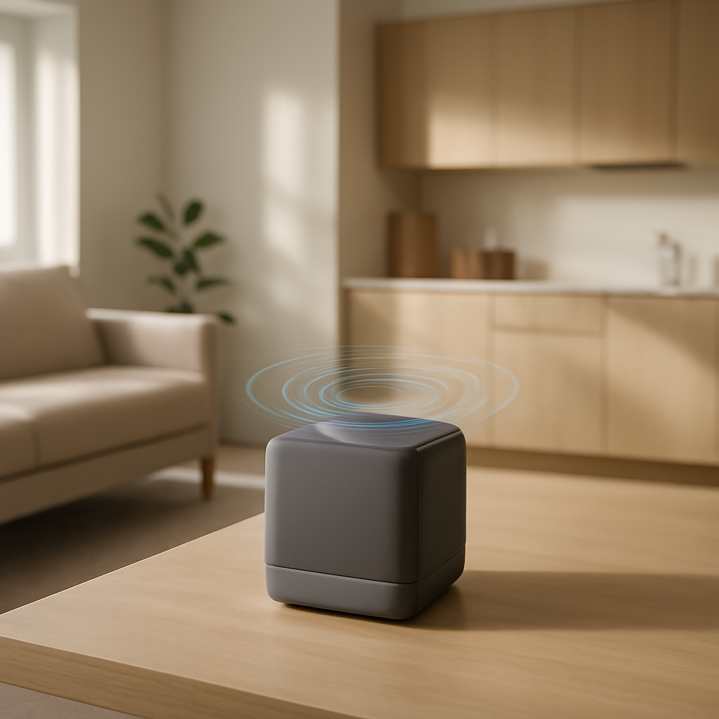 Caixa de som portátil que facilita ouvir música pop na sala e cozinha