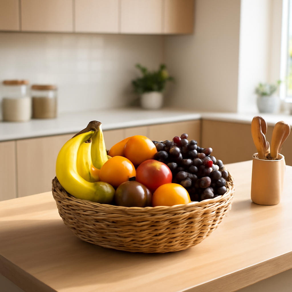 Cozinha mais fácil: cesto de frutas que organiza e decora