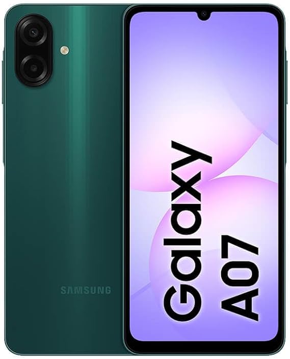 Galaxy A07: 128GB/4GB RAM, tela 6,7 e câmera 50MP, 6 atualiz. R$599