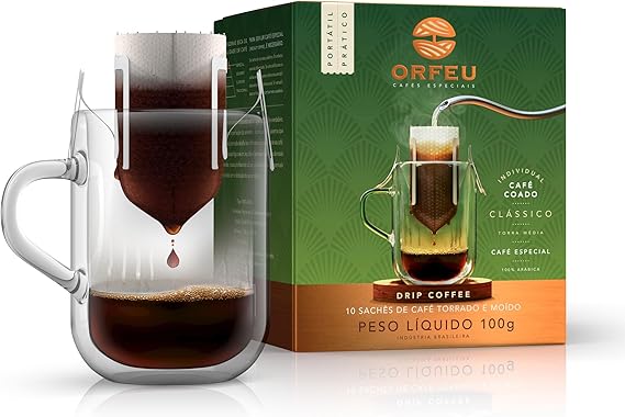 Orfeu Drip Coffee Clássico 100G na Amazon: R$40,49 com entrega grátis