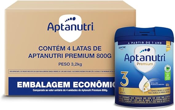 Aptanutri 3 Premium: pack 4x800g a R$179,60 com frete grátis na Amazon