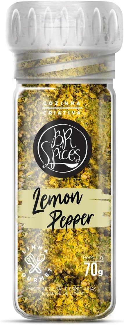 Lemon Pepper 70g com Moedor BR Spices na Amazon R$19,19 frete grátis