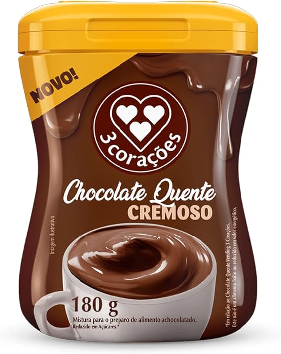3 Corações Chocolate Quente Cremoso por R$18,99 na Amazon — limitado