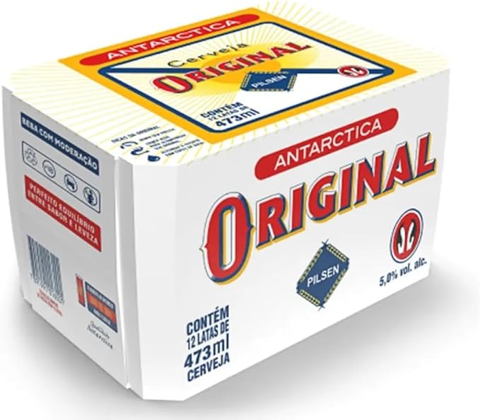 Pack 12 latas Original Antarctica 473ml por R$94,90 com entrega grátis