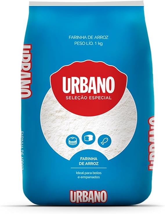 Urbano Farinha de Arroz Sem Glúten 1 kg por R$7,36 na Amazon
