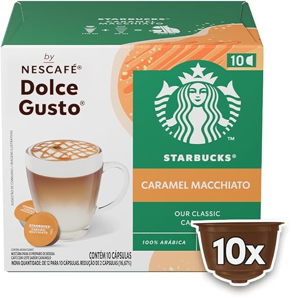 Café Caramel Macchiato Starbucks – Dolce Gusto, 10 por R$32,99