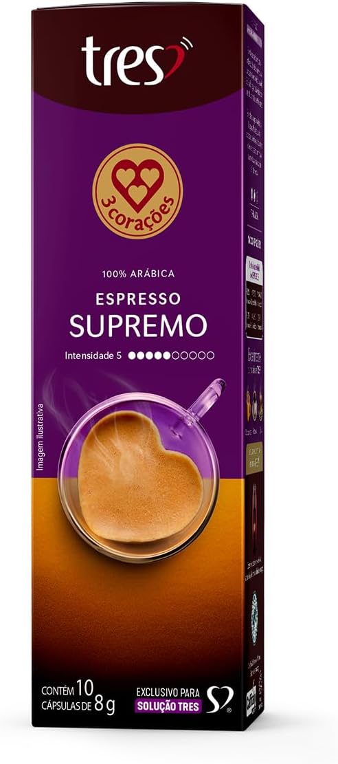 Espresso Supremo TRES: pack 10 Cápsulas por R$22,81 com entrega grátis
