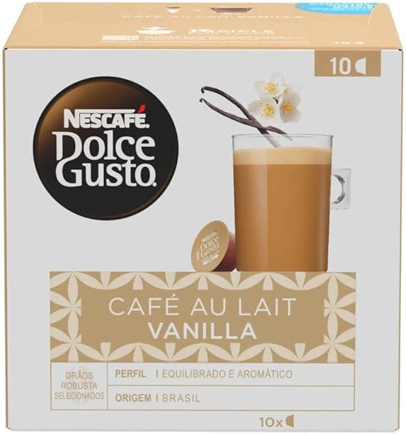 Dolce Gusto Au Lait Vanilla 10 Cápsulas (110g) por R$23,69 na Amazon