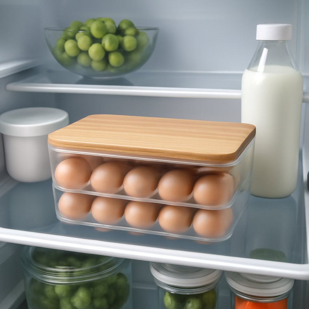 Organizador de ovos que preserva frescor otimiza geladeira e evita desperdícios