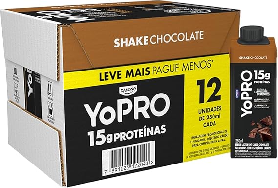 YoPRO 12×250 ml com 15 g de proteína por lata – R$63,99