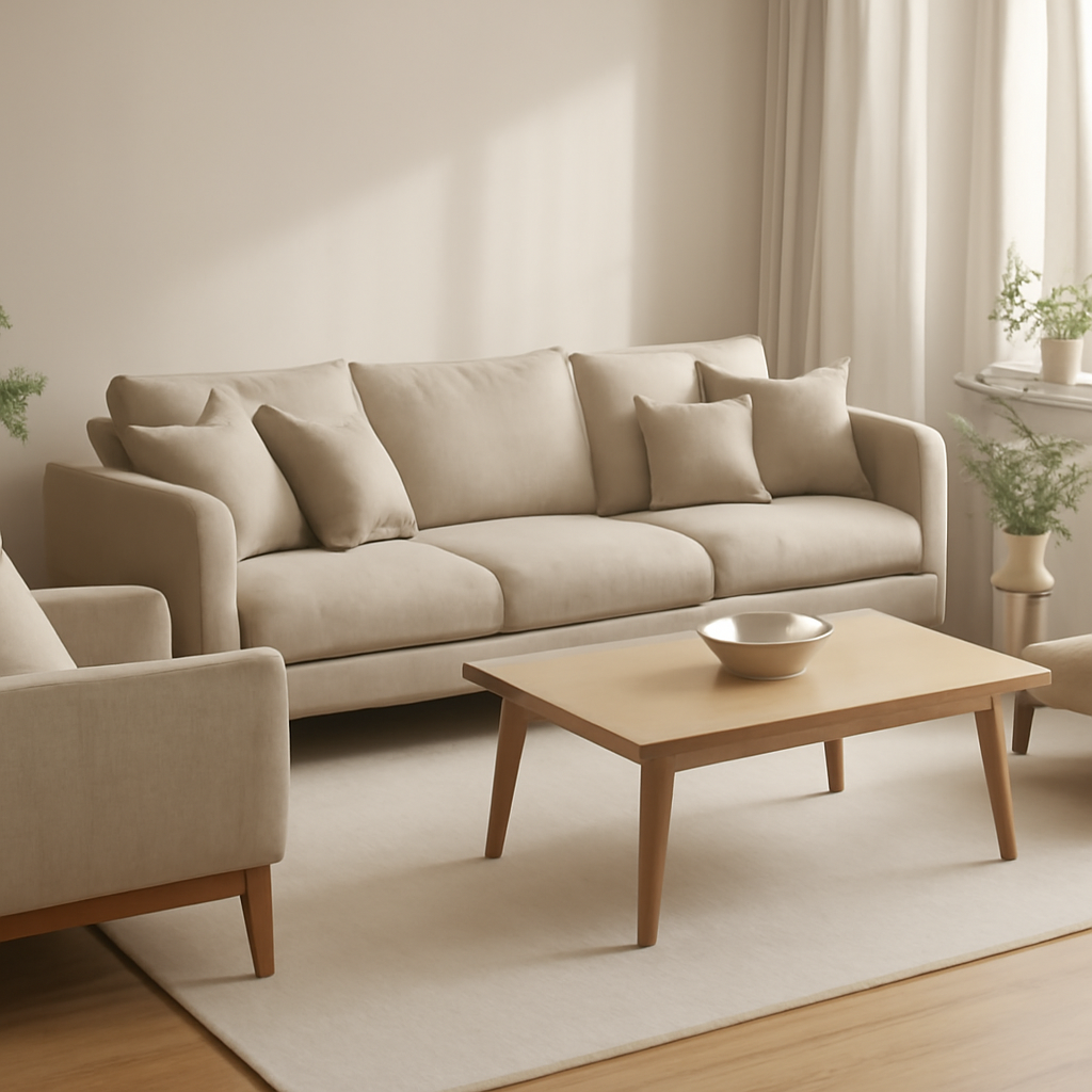 Kit sofá 3 lugares com poltronas que garante conforto durabilidade e estilo para sua sala