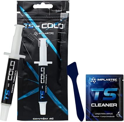 Pasta TS-Cold 10,5 W/mK(4 g) por R$32,93 na BF, boa para CPUs/GPUs