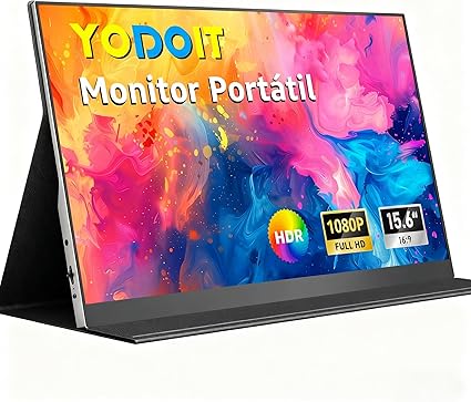 Yodoit 15,6″ Monitor Portátil 1080p SRGB 100% USB-C/HDMI R$426,64 Pix