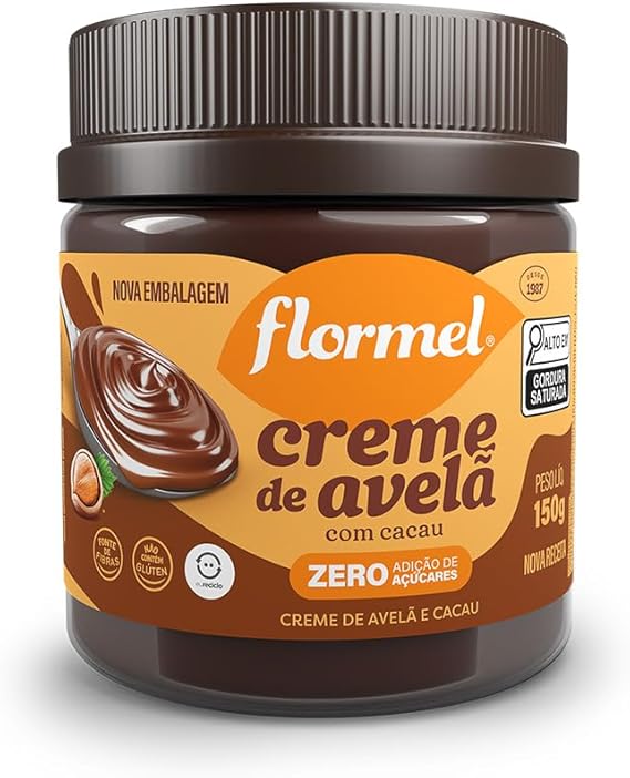 Creme de Avela com Cacau FLORMEL Zero Açúcar 150 g — R$18,31 Amazon