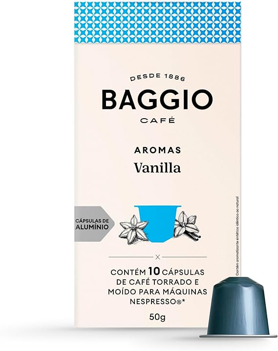 Baggio Aroma Vanilla: cápsulas Nespresso por R$ 21,90, baunilha suave