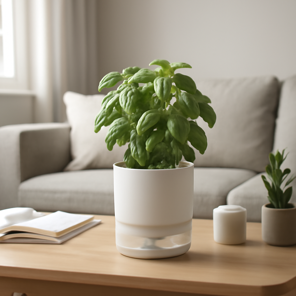 vaso autoirrigável que facilita o cuidado das plantas na decoração da casa