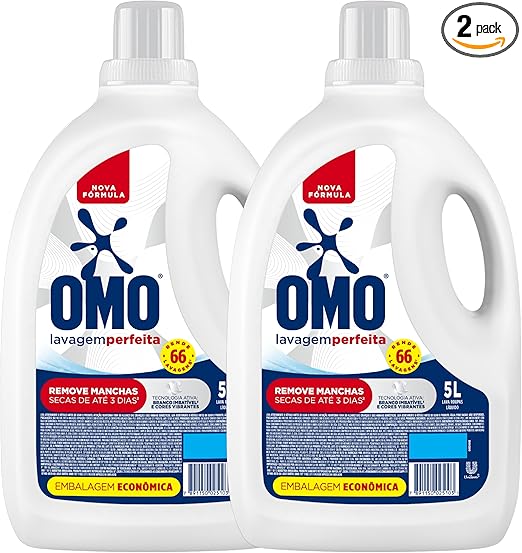 OMO Lavagem Perfeita 10L (2x5L): entrega grátis por R$139,99