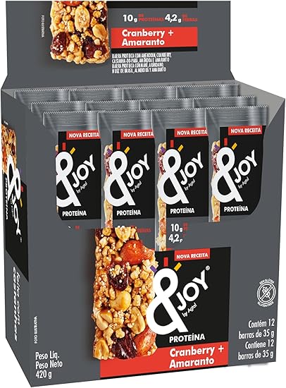 Barra proteica Enjoy Nuts Cranberry com Amaranto 12x35g por R$59,88