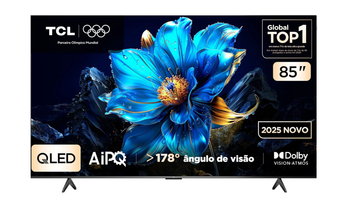 Smart TV 85 polegadas com QLED HDR recebe R$ 2.000 de desconto