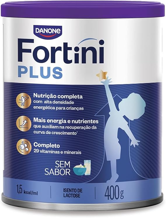 Fortini Plus Sem Sabor 400G: hipercalórico infantil com 29 vitaminas